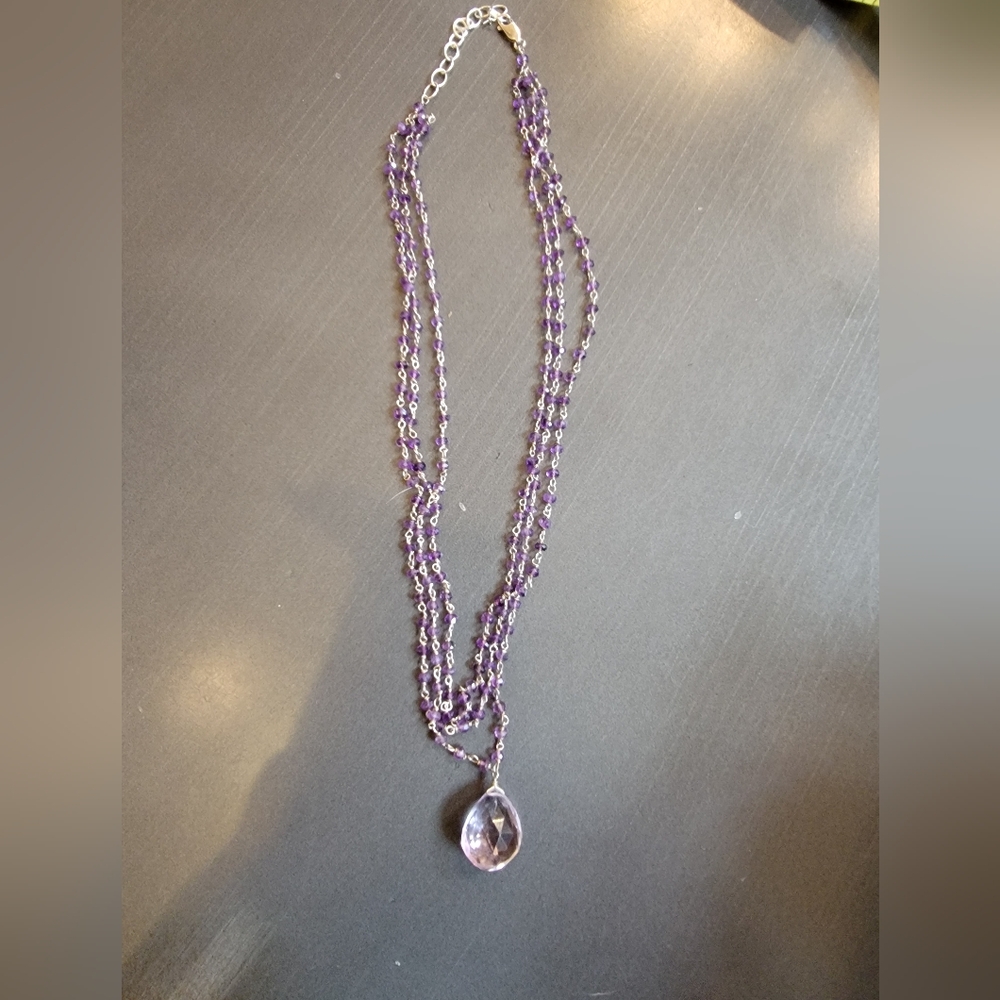 Sterling Silver and Amethyst necklaces